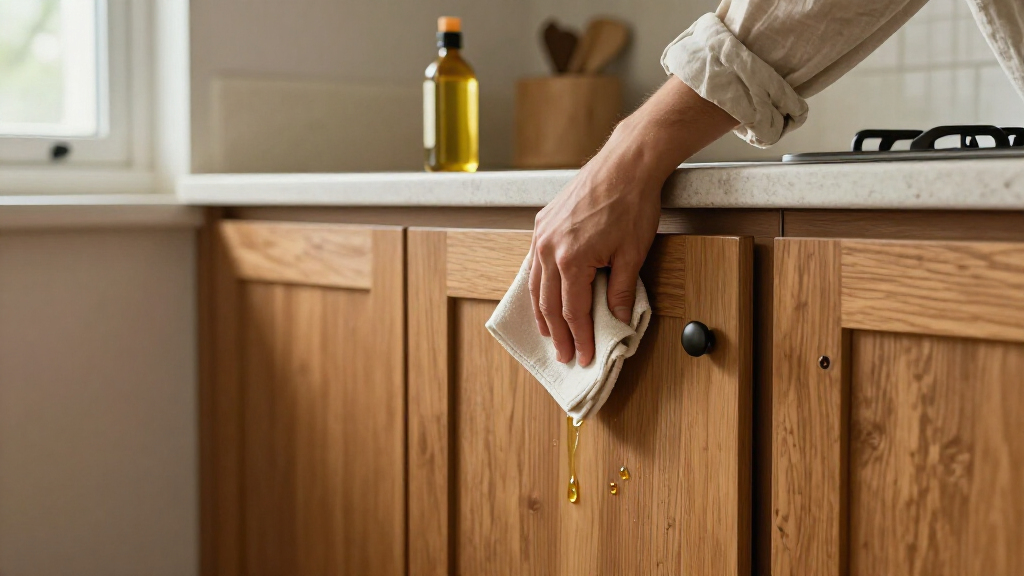 Put Down The Gel And Paint: Update Plain Cabinets With An Oil Solution