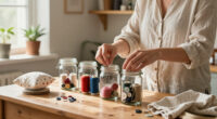 Savvy Upcyclers Transform Old Glass Jars Into A Sewing Kit With An Impressive DIY